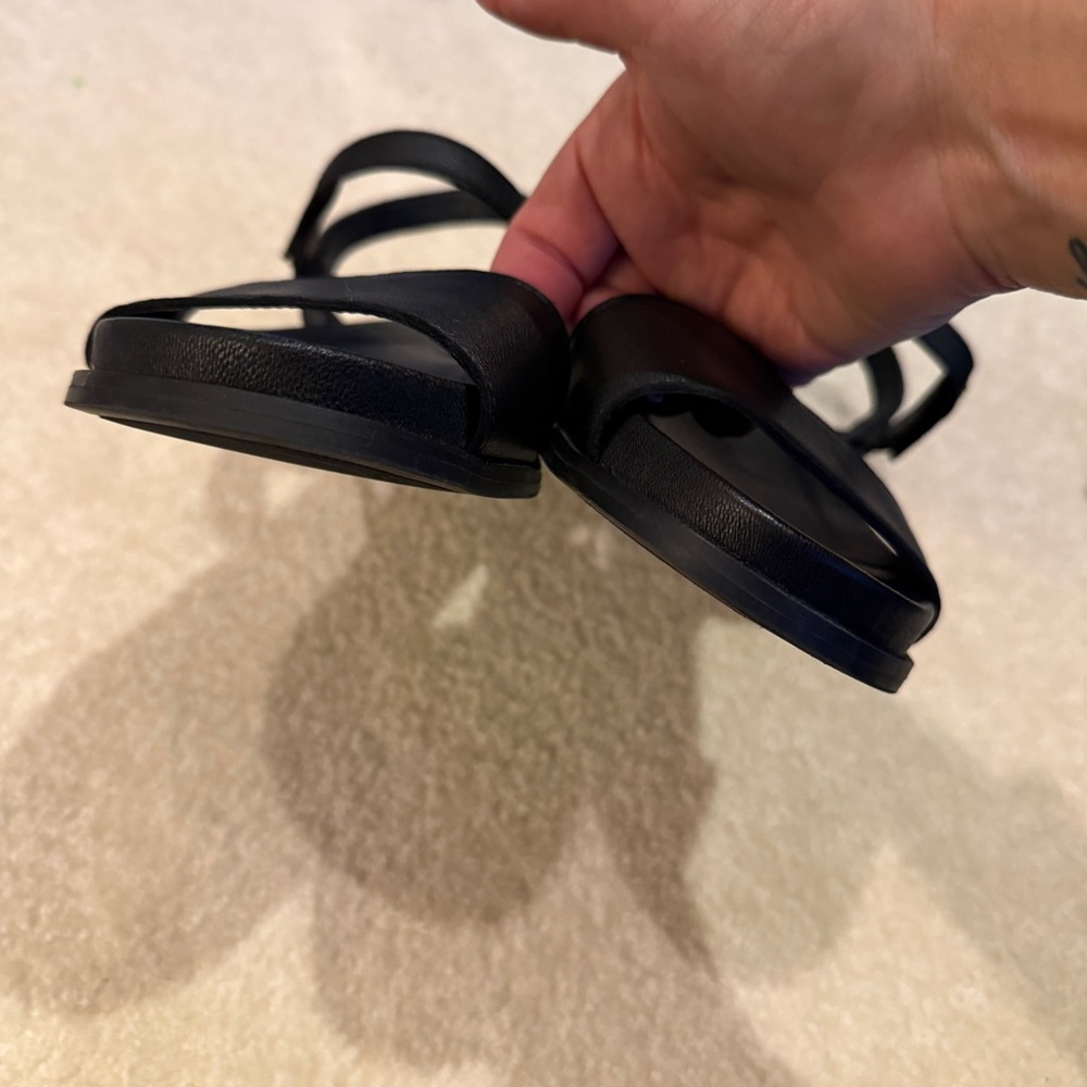 Eileen Fisher Demo Leather Ankle-Strap Sandals - Picture 4 of 8